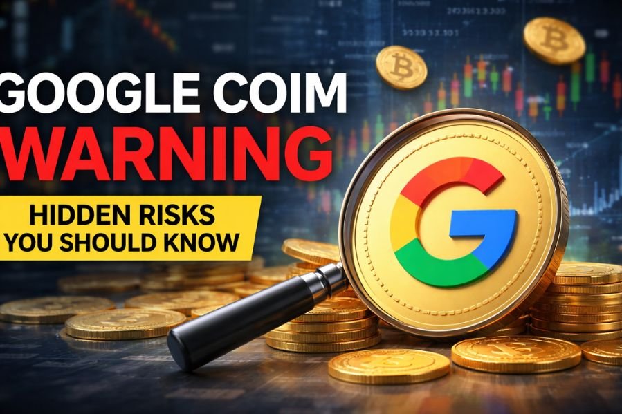Google Coim warning image showing hidden risks and scam awareness