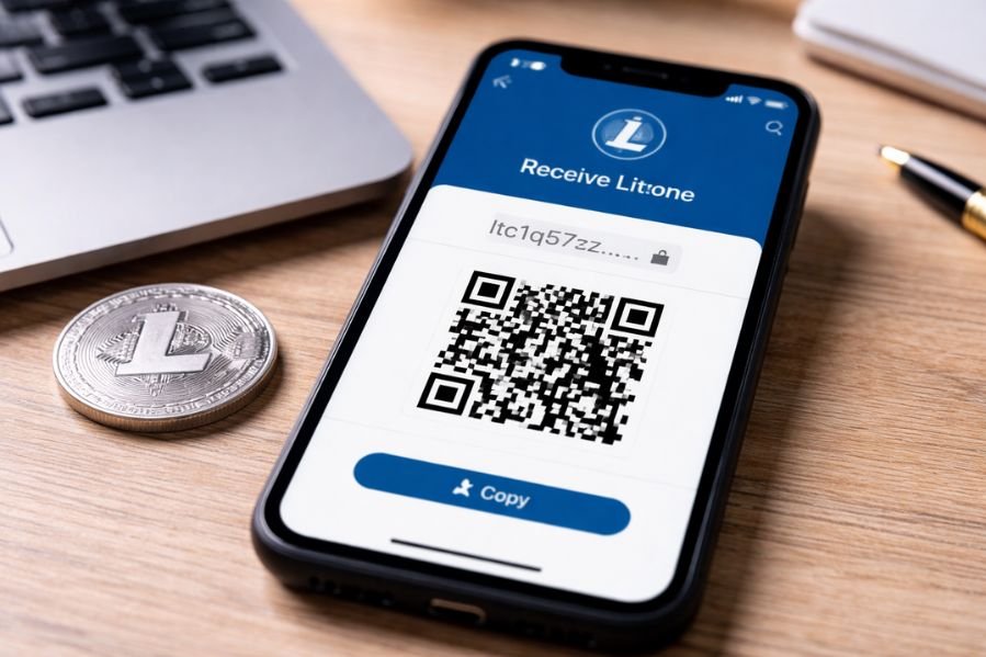 Litecoin Address Explained: The Complete Guide to Securely Sending, Receiving, and Managing LTC litecoin address shown on mobile wallet with QR code for receiving LTC